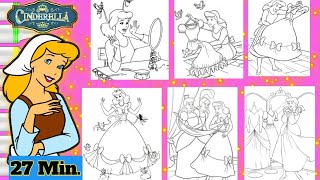 Coloring Disney Princess Cinderella 💓 disney cinderella [upl. by Euh]