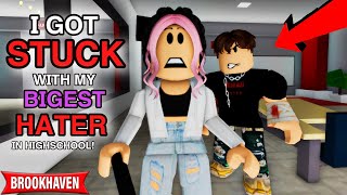 I GOT STUCK WITH MY BIGGEST HATER IN HIGH SCHOOL Roblox Brookhaven 🏡RP  CoxoSparkle2 [upl. by Anim]