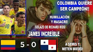 REACCIÓN COLOMBIA 50 PANAMÁ CON SHOW DE JAMES RODRIGUEZ Y CANDIDATO A SER CAMPEÓN DE COPA AMÉRICA [upl. by Emie]