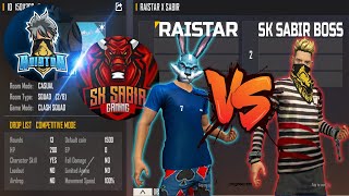 RAISTAR VS SK SABIR BOSS  ONE TAP PHONE LEGEND VS SK SABIR BOSS  تحدي اساطير سرفر الهند [upl. by Eninaej]