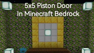 Create an Easy 5x5 Piston Door in Minecraft Bedrock [upl. by Asilanna987]