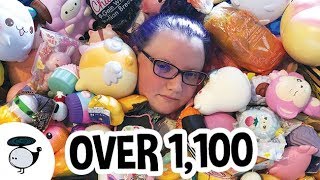 BIGGEST SQUISHY COLLECTION  OVER 1100 SQUISHIES [upl. by Seraphine]