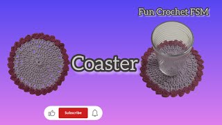 Easy Coaster Crochet For beginners Freindly [upl. by Kantos861]