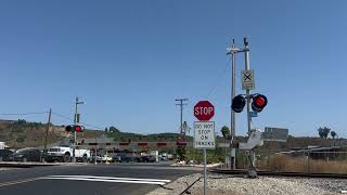 Amtrak 6906 flies through Hagle Lumber Railroad Crossing Camarillo CA 72424 [upl. by Andert]