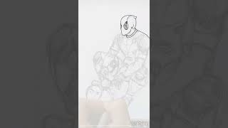 Rough sketch to digital art roughsketch digitalart artist deadpool marvel [upl. by Hairam444]