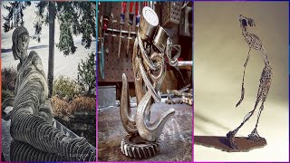 Scrap Metal Sculpture Artwork  Beautiful Recycle Metal Art Ideas Compilation [upl. by Siger841]