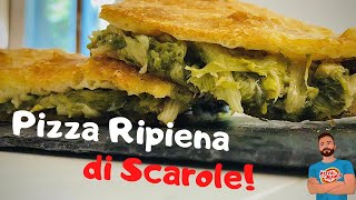 FACCIO LA PIZZA RIPIENA DI SCAROLA CON MAMMA Ricetta Completa [upl. by Netsrijk]