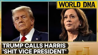 US Elections 2024 A Shit Vice President Trump Slams Harris Over Illegal Immigration And Economy [upl. by Nanerb]