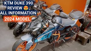 KTM Duke 390 Review 😍 2024 Model upgraded All new features 😍 ktm [upl. by Inod]