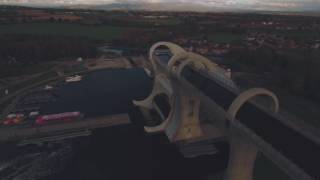 Falkirk Wheel By Drone 4K [upl. by Anastos355]