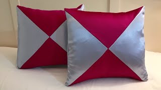 DIY cushion cover  how to make cushion cover and pillow cover  easy cushion cover idea [upl. by Tonina]