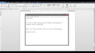 How to Make Bibliography in Kingsoft Writer Manually [upl. by Tenej]