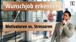 Welcher Job passt zu mir Motivatoren amp Stressoren helfen Dir [upl. by Lazar]