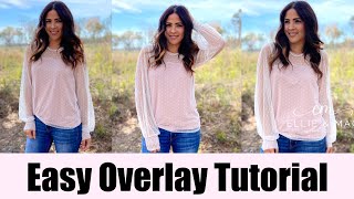 Easy And Cute  How To Sew An Overlay Using Your Favorite Sewing Pattern [upl. by Radferd]