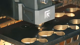 Prima Power Platino Fiber with 4kw Laser Cutting Demonstration [upl. by Neirol]