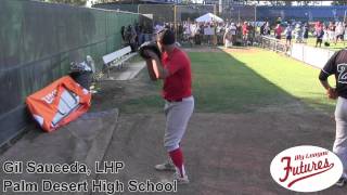 Gil Sauceda Prospect Video LHP Palm Desert High School Class of 2015 [upl. by Koy489]