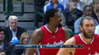 DeAndre Jordan Scores 1st Career Three Pointer [upl. by Naras]