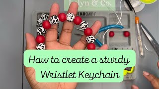 How to create a Sturdy Wristlet Keychain  NonStretch Wristlet Keychain  Lolyn amp Co [upl. by Amelia301]