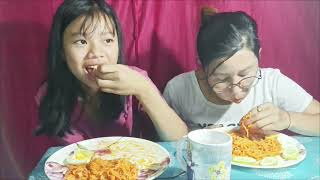 spicy noodle challenge mukbang [upl. by Kohcztiy641]