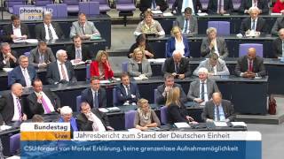 Bundestag Jahresbericht zum Stand der Deutschen Einheit am 02102015 [upl. by Aire721]