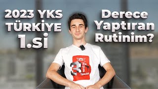 2023 YKS Türkiye 1si Derece Öğrencisinin 1 Günü ve Taktikleri [upl. by Adnalohs]