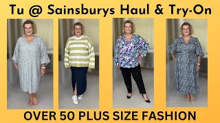 Tu  Sainsburys Haul amp Try On  Over 50 Plus Size Fashion  Late Summer 2023 [upl. by Jsandye]