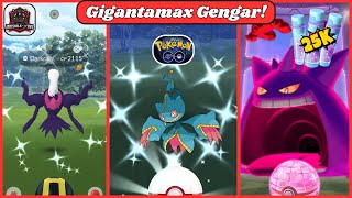 Live Gigantamax Gengar Battle  Shiny Darkrai amp Mega Banette Live Raid Invite  Pokémon GO [upl. by Ocicnarf]