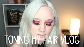 Toning with Fanola No Yellow No Orange Products Vlog [upl. by Baptlsta]