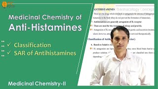 Medicinal Chemistry of Antihistamines Part 1 Classification and Structure Activity Relationship [upl. by Radnaskela]