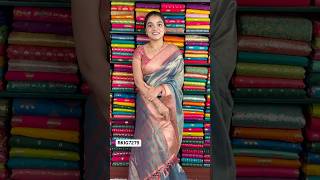 Crushed Tissue Sequence Designer Blouse Light Blue And Peach Saree rkcollectionsarees [upl. by Hairakcaz347]