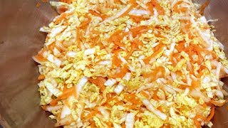 Spicy Fermented Cabbage Carrot Slaw  Kimchi Slaw Recipe [upl. by Einama]