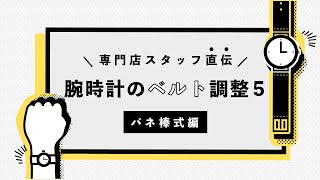 腕時計のベルト調整方法【 バネ棒式編 】 [upl. by Pihc]