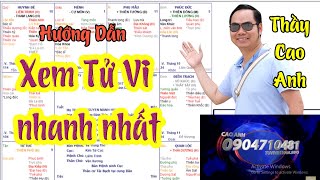 Xem Tử Vi  Hướng Dẫn Xem Tử Vi Nhanh Nhất Cách Xem Lá Số Tử Vi  Thầy Cao Anh Xem Tử Vi [upl. by Anawd825]