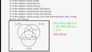 Venn Diagrams and Sets 03 [upl. by Adelia]