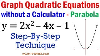 Graph Quadratic Equations without a Calculator  StepByStep Approach [upl. by Klute538]