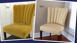 Reupholstering a Channel Back  Fluted Back Chair [upl. by Maitund]