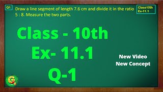 Class10 Ex 111 Q1  Construction  Maths  CBSE NCERT  Green Board Classes [upl. by Ahsieken]