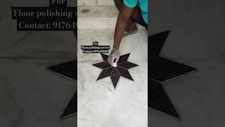 Marble Inlay Design floorcare floorpolish floorpolishing floormaintenance [upl. by Hirschfeld318]