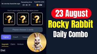 Rocky Rabbit Daily Combo 23 August  Rocky Rabbit Daily Combo Card Today [upl. by Suruat]