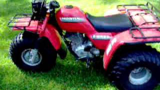 1986 HONDA ATC 250ES BIG RED THREE WHEELER WALK AROUNG WHILE RUNNING [upl. by Gasser]