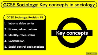 GCSE Sociology Revision from allsociology  Key concepts in Sociology Episode 1 [upl. by Milore]