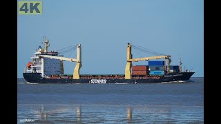 STINNES MISTRAL  Shipspotting Germany 🇩🇪 IMO 9452218  River Elbe near City Otterndorf  4K VIDEO [upl. by Marigolda]