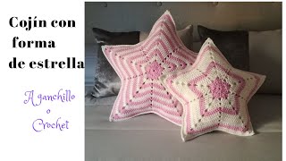 COJÍN CON FORMA DE ESTRELLA A GANCHILLO O CROCHET [upl. by Enaid474]