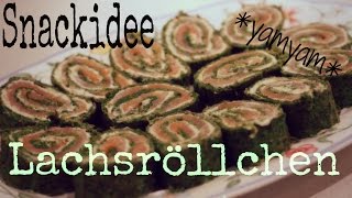 Simple Lachsröllchen  SNACKIDEE [upl. by Katzman]