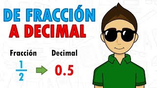 CONVERTIR FRACCION A DECIMAL Super facil  Para principiantes [upl. by Westbrooke]