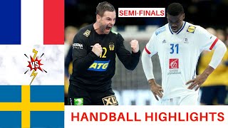 handball highlights France vs Sweden Semi Finals Mens EHF EURO 2022 [upl. by Lebiralc]