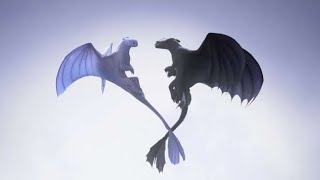 Furies in loveFlying With LightFury scene HD • HTTYD The Hidden World [upl. by Eirb176]