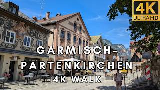 GarmischPartenkirchen Germany 4K 60fps walking tour  exploring the historic city center [upl. by Kahler864]