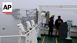 NTSB releases video of its investigators aboard the Dali cargo ship [upl. by Alonzo]