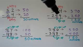 3rd Grade Math 18 Estimate Differences [upl. by Garwin]